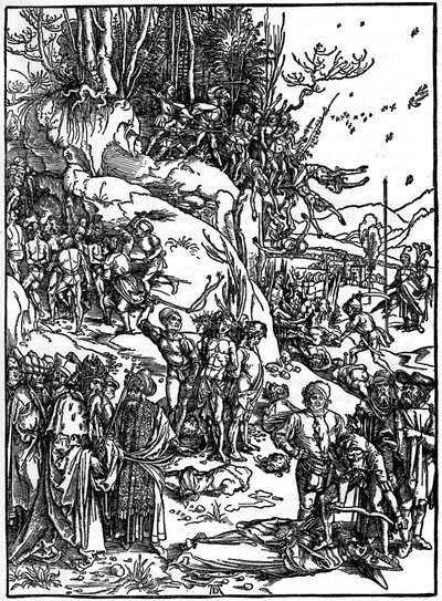Martirio dei diecimila cristiani sul Monte Ararat, 1495-1497, 1936 da Albrecht Dürer