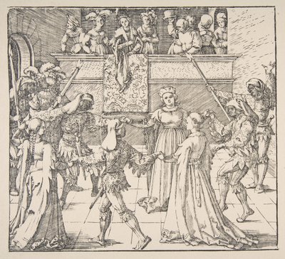 Danza in Maschera con Fiaccole da Albrecht Dürer