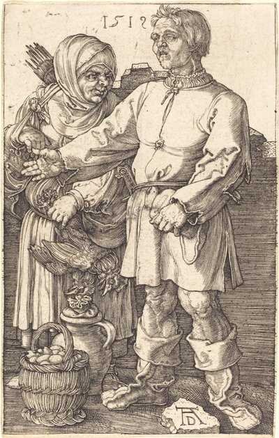 Coppia di contadini al mercato da Albrecht Dürer