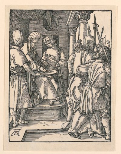 Pilato si lava le mani, dalla serie La Piccola Passione da Albrecht Dürer