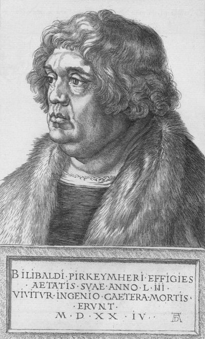 Ritratto di Pirkheimer, 1524, 1906 da Albrecht Dürer