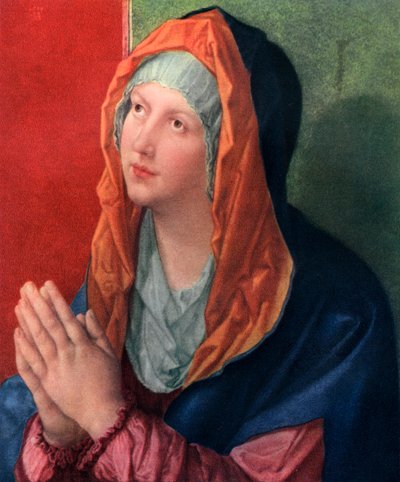 Maria in preghiera, 1518, 1936 da Albrecht Dürer
