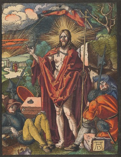 Resurrezione, dalla Piccola Passione in xilografia da Albrecht Dürer