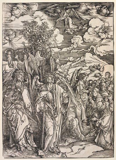 Rivelazione di San Giovanni: Quattro Angeli che Tengono i Venti da Albrecht Dürer