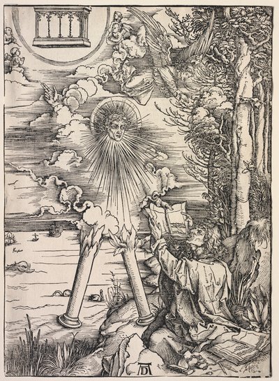 Rivelazione di San Giovanni: San Giovanni che divora i libri, 1511 da Albrecht Dürer