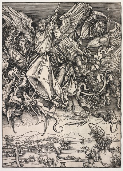 Rivelazione di San Giovanni: San Michele che combatte il drago da Albrecht Dürer