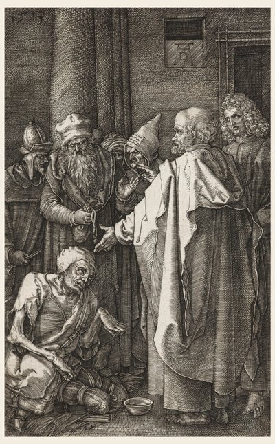 San Pietro e San Giovanni che guariscono lo zoppo alla porta del tempio da Albrecht Dürer