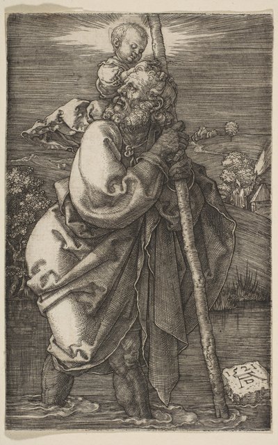 San Cristoforo rivolto a sinistra, 1521 da Albrecht Dürer