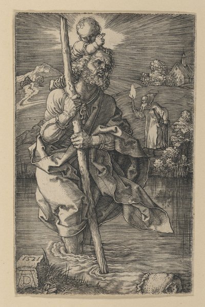 San Cristoforo rivolto a destra da Albrecht Dürer