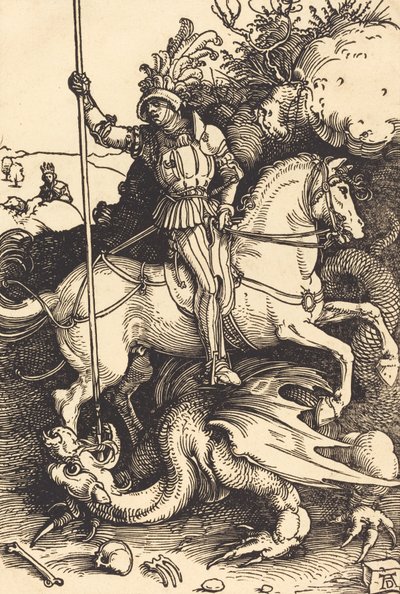 San Giorgio che uccide il drago, 1501-1504 da Albrecht Dürer