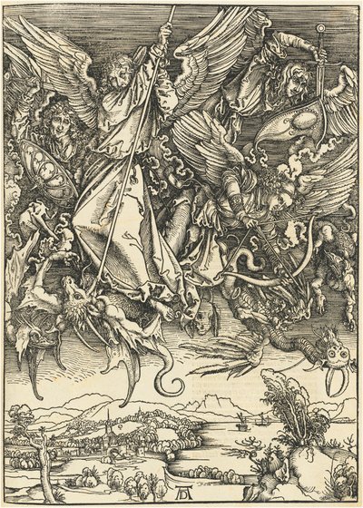 San Michele che combatte il drago da Albrecht Dürer