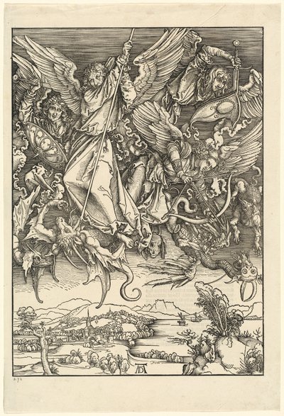 San Michele che combatte il drago da Albrecht Dürer