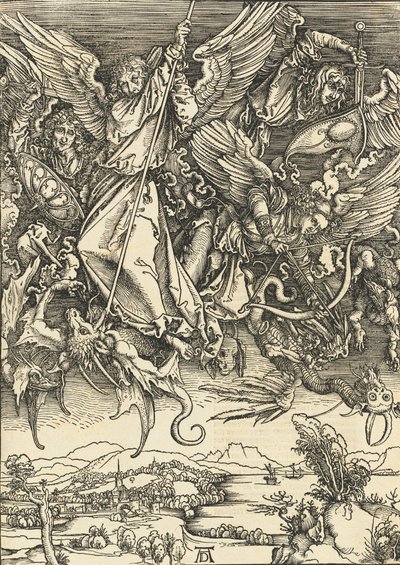 San Michele che combatte il drago da Albrecht Dürer