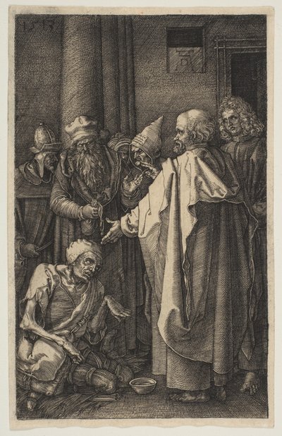 San Pietro e San Giovanni alla porta del Tempio, dalla Passione da Albrecht Dürer