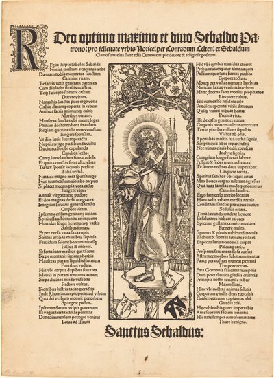 San Sebaldo in piedi su una colonna da Albrecht Dürer