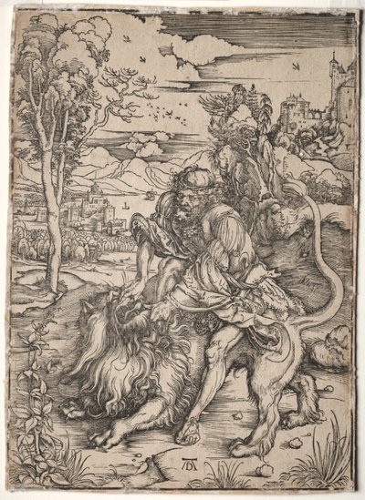 Sansone che uccide il leone da Albrecht Dürer