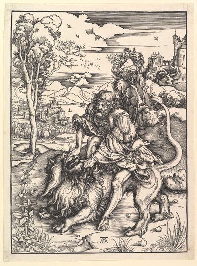 Sansone che squarcia il leone da Albrecht Dürer