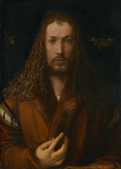 Autoritratto in una gonna di pelliccia, 1500 da Albrecht Dürer