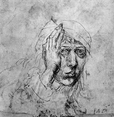 Autoritratto con benda, 1492, 1936 da Albrecht Dürer