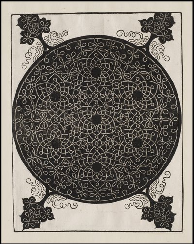 Sesto nodo, 7 piccoli sistemi di nodi con centri neri, c.1506 da Albrecht Dürer