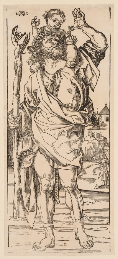 San Cristoforo che attraversa il fiume da Albrecht Dürer