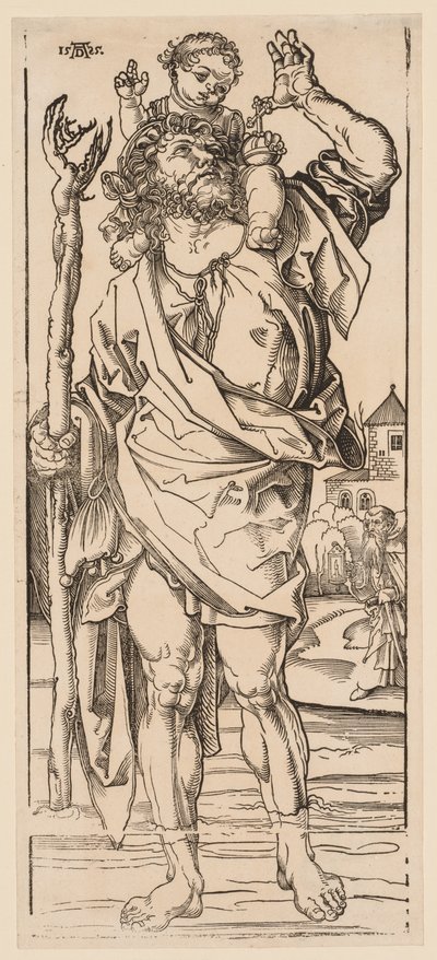 San Cristoforo che attraversa il torrente, 1528 da Albrecht Dürer
