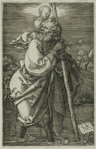 San Cristoforo rivolto a sinistra da Albrecht Dürer