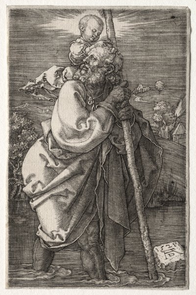 San Cristoforo, Rivolto a Sinistra da Albrecht Dürer