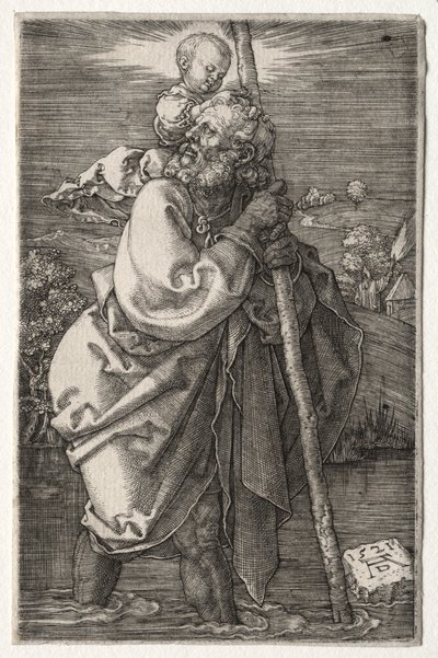 San Cristoforo, rivolto a sinistra, 1521 da Albrecht Dürer