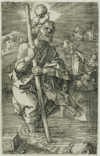 San Cristoforo rivolto a destra da Albrecht Dürer