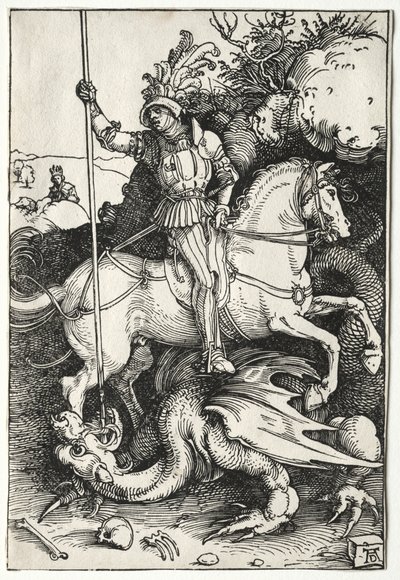 San Giorgio che uccide il drago, 1500 da Albrecht Dürer