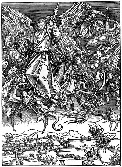 San Michele che combatte con il drago da Albrecht Dürer