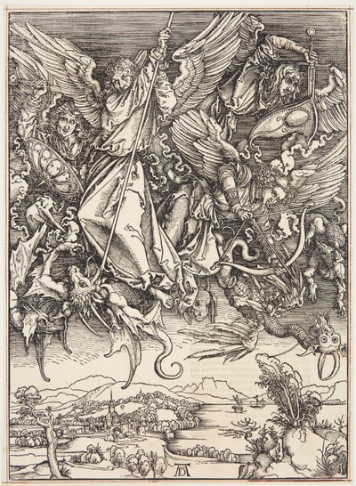 San Michele che combatte il drago da Albrecht Dürer