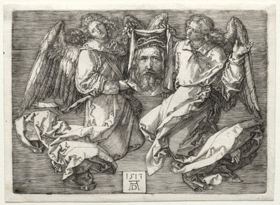 Sudario esposto da due angeli da Albrecht Dürer