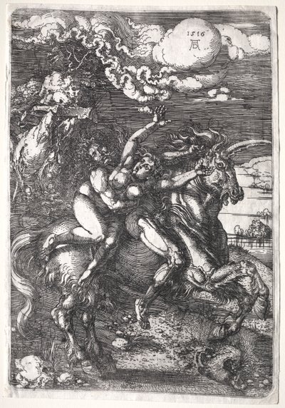 Il rapimento su un unicorno da Albrecht Dürer