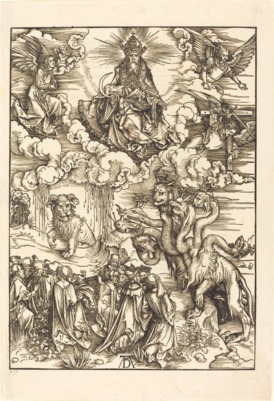 La bestia con due corna come un agnello da Albrecht Dürer