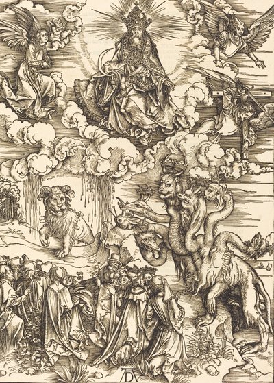 La bestia con due corna come un agnello, 1498 da Albrecht Dürer