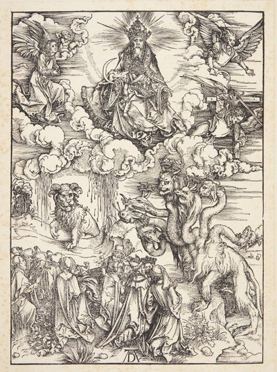 La bestia con due corna come un agnello da Albrecht Dürer