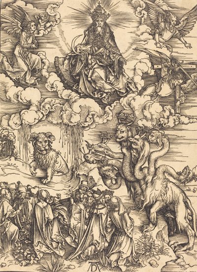 La bestia con due corna come un agnello da Albrecht Dürer
