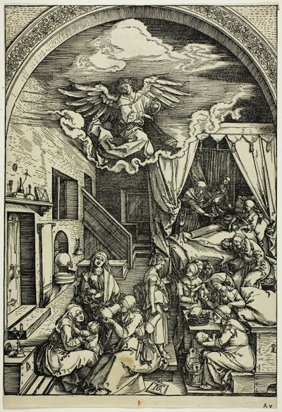 La nascita della Vergine, dalla Vita della Vergine da Albrecht Dürer