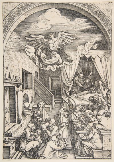 La nascita della Vergine, dalla Vita della Vergine da Albrecht Dürer