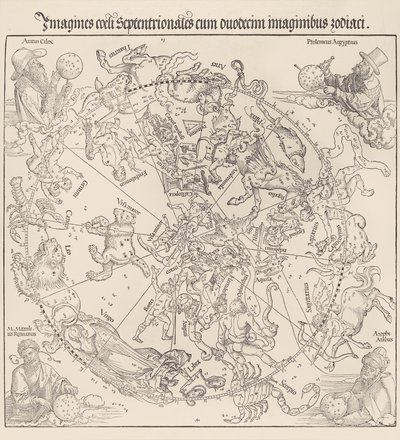 La mappa celeste - Emisfero settentrionale, 1515 da Albrecht Dürer