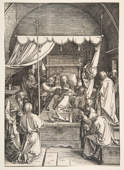 La morte della Vergine, da La vita della Vergine, 1510 da Albrecht Dürer