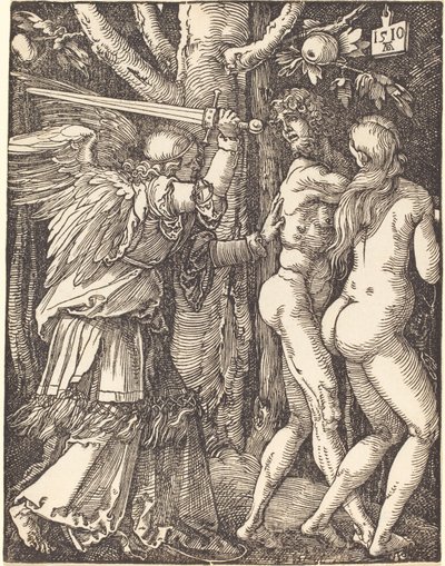 La cacciata dal paradiso, da La piccola passione da Albrecht Dürer