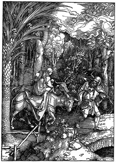 La fuga in Egitto, 1502-1505, 1936 da Albrecht Dürer