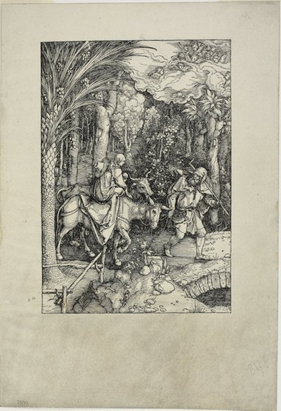 La fuga in Egitto, dalla Vita della Vergine da Albrecht Dürer