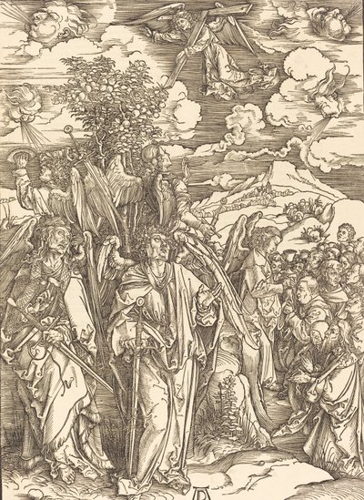 I quattro angeli che tengono i venti, 1498 da Albrecht Dürer