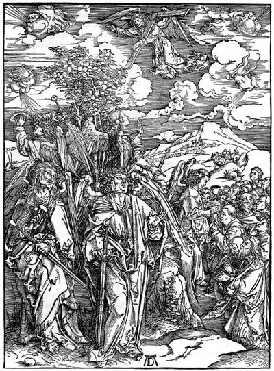I quattro angeli che tengono i venti da Albrecht Dürer