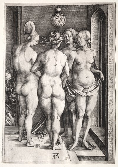 Le quattro streghe, quattro donne nude, 1497 da Albrecht Dürer