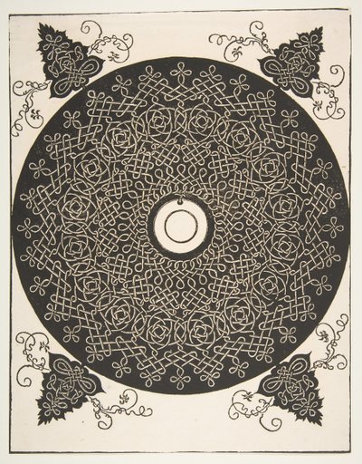 Il quarto nodo. Rondella intrecciata con un medaglione rotondo al centro, prima del 1521 da Albrecht Dürer